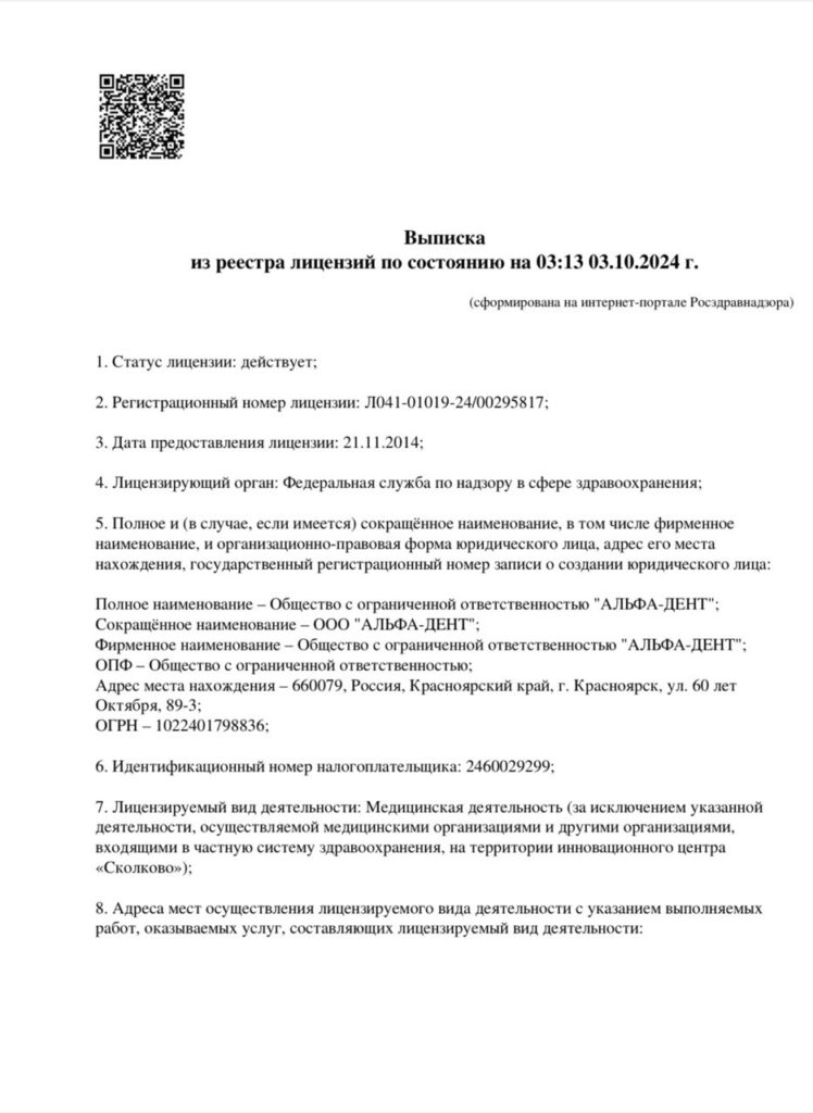 Лицензии
